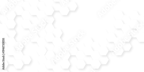 White paper texture abstract grid tile seamless hexagon wall creative metal business wallpaper texture background.