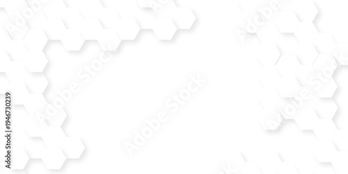 White paper texture abstract grid tile seamless hexagon wall creative metal business wallpaper texture background.