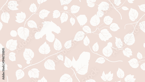 Soft Pink Floral Pattern with White Petals.