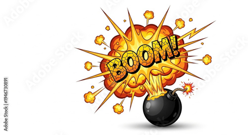 Explosion Bomb Blast Fire.