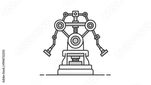 Robot Machine Mechanical Device Illustration Artwork.