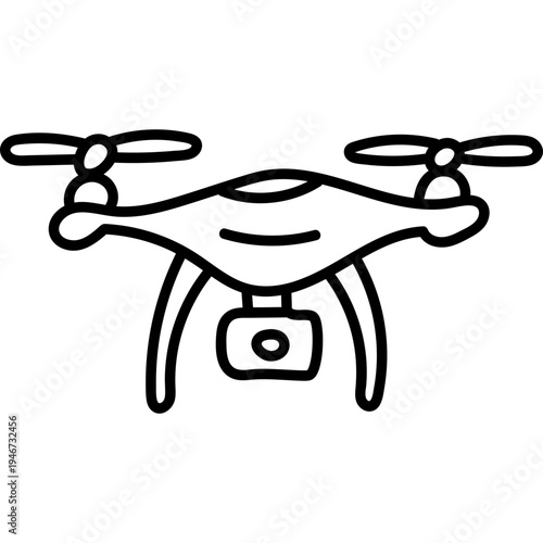 Drone Icon Outline Vector