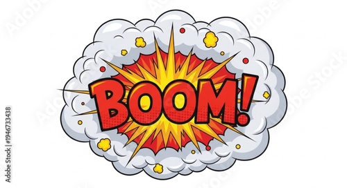 Explosion Boom Comic Book Style.