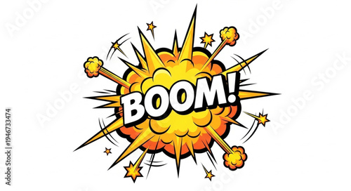 Explosion Boom Comic Book Style.