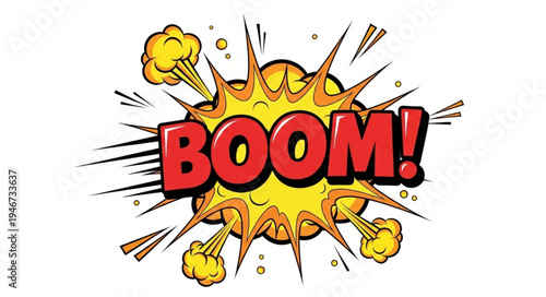 Explosion Boom Comic Book Style.