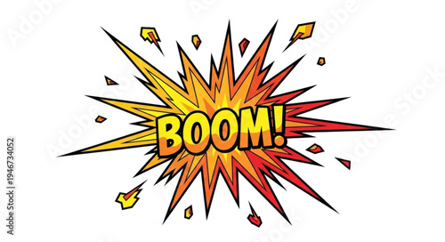 Explosion Boom Comic Book Style.