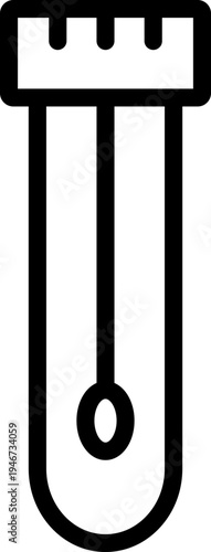 Swab Test Line Icon, Swab Test Medical Icon, Nasal Swab Test Line Icon, Virus Testing Swab Icon