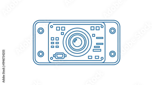 DJ Controller Device with Controls and Buttons.