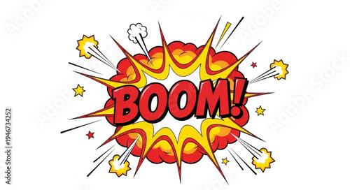 Explosion Boom Comic Book Style.