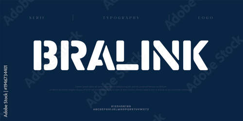 Bralink, Creative digital abstract sport modern alphabet fonts. Typography bold typeface design for sport, technology, fashion, digital, future creative logo font. vector illustration
