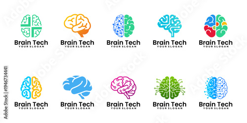 inspirational collection of technology brain logo designs