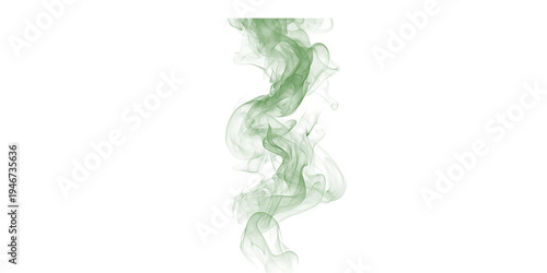 Green smoke swirls abstract background toxic gas vapor effect mystical emerald mist swirling wisps on black for overlays