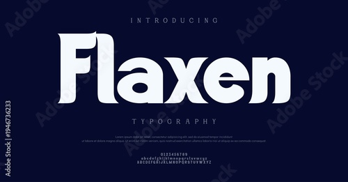 Fotografie Introducing Flaxen a modern and clean sans serif typography font displayed on a