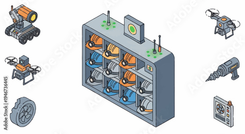 Smart Storage System for Safety Helmets and Construction Equipment.