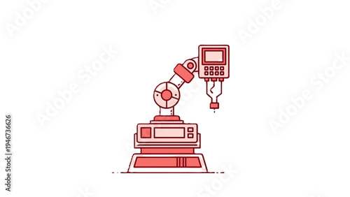 Robot Arm Machine Industrial Automation System.