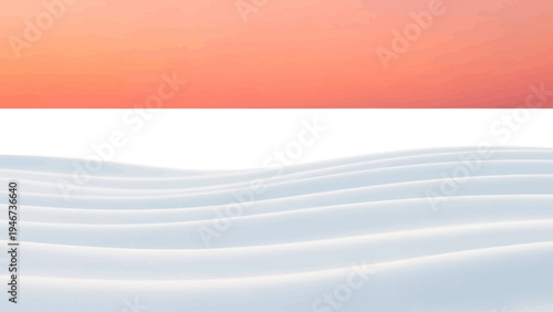 Fotografia Soft Wavy Lines in Gradient Colors.