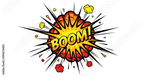 Explosion Boom Comic Effect.