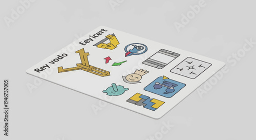 Collection of Toy Parts and Instructions for Assembly.