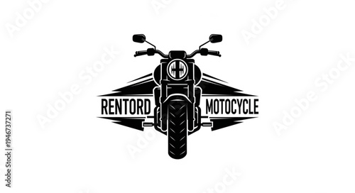 Vintage Motorcycle Emblem with Rentord Motorcycle Text.