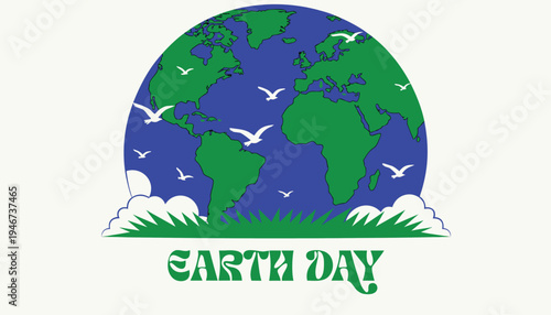 Earth Day vector illustration