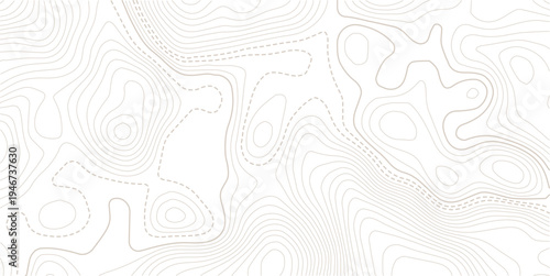 Topographic contour map on dark background. Vector grid map.Topographic map background concept. Topo contour map. Rendering abstract illustration.