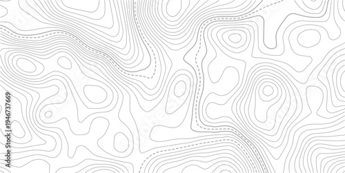 Topographic contour map on dark background. Vector grid map.Topographic map background concept. Topo contour map. Rendering abstract illustration.