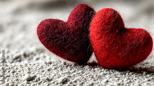 red heart on a red background