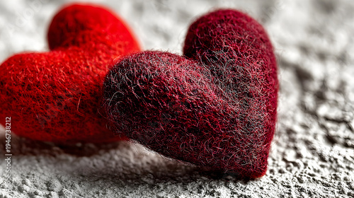 red heart on a red background