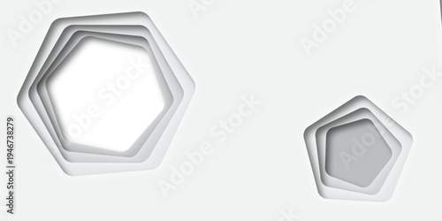 Geometric Elegance: An abstract design featuring layers of precisely cut geometric shapes, creating a sense of depth and modern sophistication. 