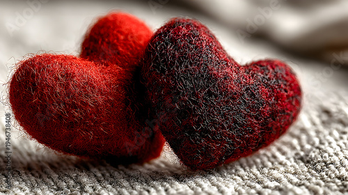 red heart on a red background