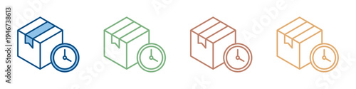 Packing Time Icon Set Multiple Style Collection