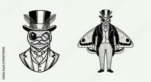 Anthropomorphic Animals in Victorian Attire.