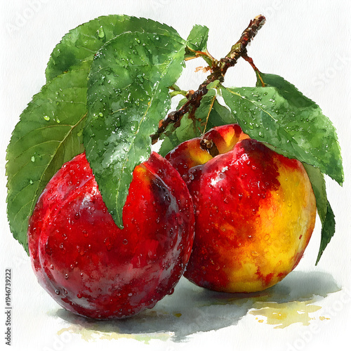 red apples with water drops