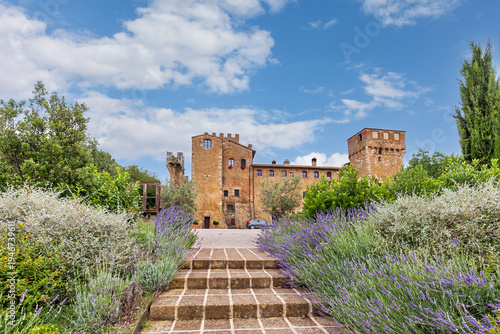 Wallpaper Mural This is the historic Spedaletto Castle, located in the Val d'Orcia valley near Pienza in Tuscany, Italy. The castle is located near famous Tuscan towns such as Pienza and Bagno Vignoni. Torontodigital.ca