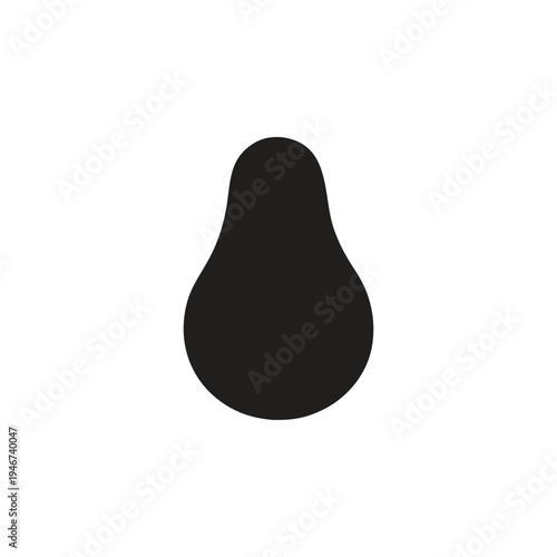 pear on black background