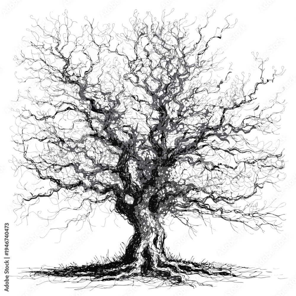 Obraz premium tree silhouette vector