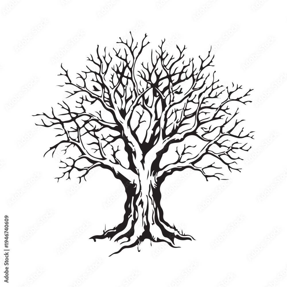Obraz premium tree silhouette vector