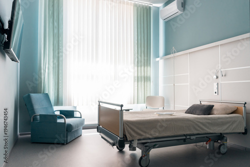 empty patient room with modern interior in hospital