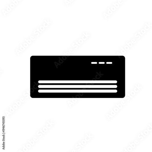 Air Conditioner Vector Illustration – Wall Mounted Split AC Cooling Unit Icon