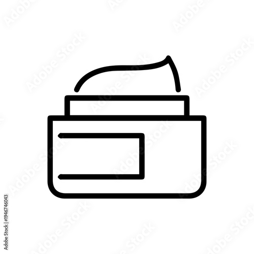 Cosmetic cream jar icon