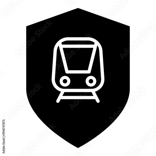 Train icon vector. Train ticket Illustration sign. Railway station symbol. Public transport logo.