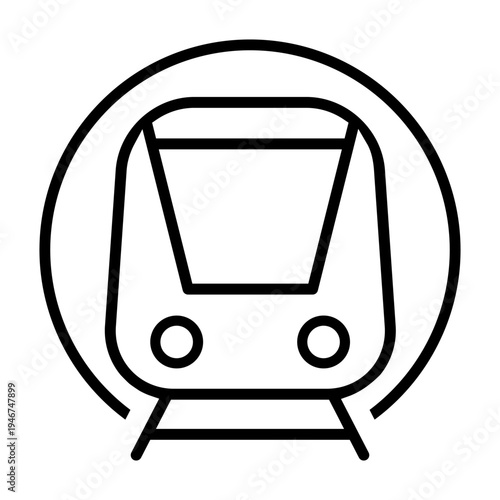 Train icon vector. Train ticket Illustration sign. Railway station symbol. Public transport logo.