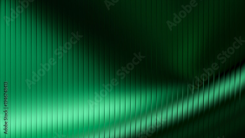 Konstfotografi Vibrant abstract image featuring a green fractal glass ribbed texture with dynamic light distortion, creating a futuristic and high-tech mood ideal for tech, design, and creative projects