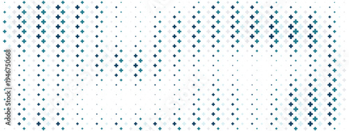 Healthcare background featuring blue crosses and geometric patterns, ideal for medical websites, hospital banners, and health industry presentations with modern design
