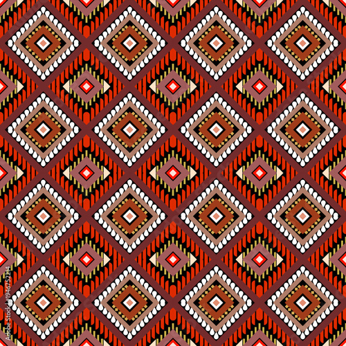 Ethnic boho seamless pattern. Tribal aztec ornament. Folk motif. Textile rapport.