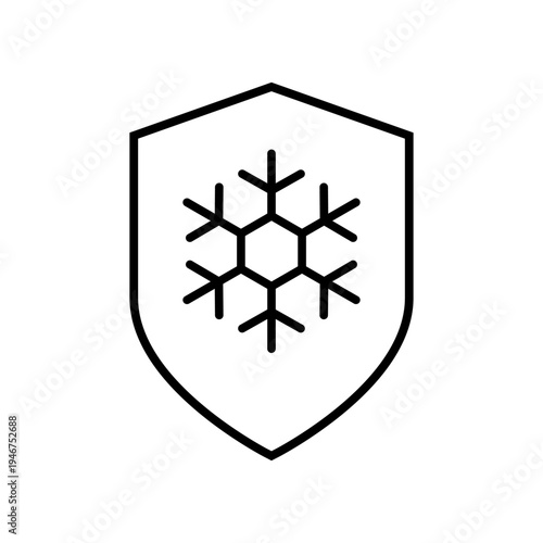 Winter icon vector. Snowl Illustration sign. Cold weather symbol. Cold logo.