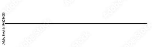 Black Horizontal Straight Line Vector, Minimalist Graphic Divider and Simple Geometric Rule Element for Clean Document Layout and Web UI Design