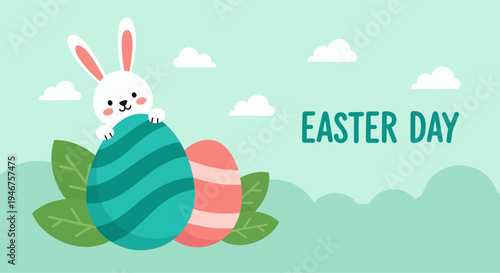 Vector illustration celebration happy easter day