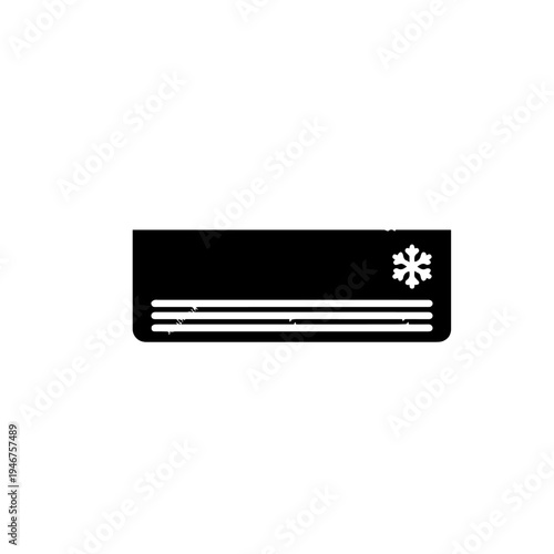 Air Conditioner Vector Illustration – Split AC Wall Unit Cooling Appliance Icon