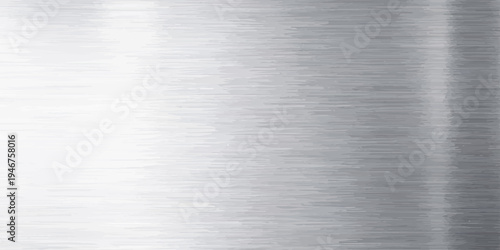 Shiny stainless steel plate with a brushed metallic texture and industrial silver alloy surface pattern for a sleek grey aluminum background wallpaper